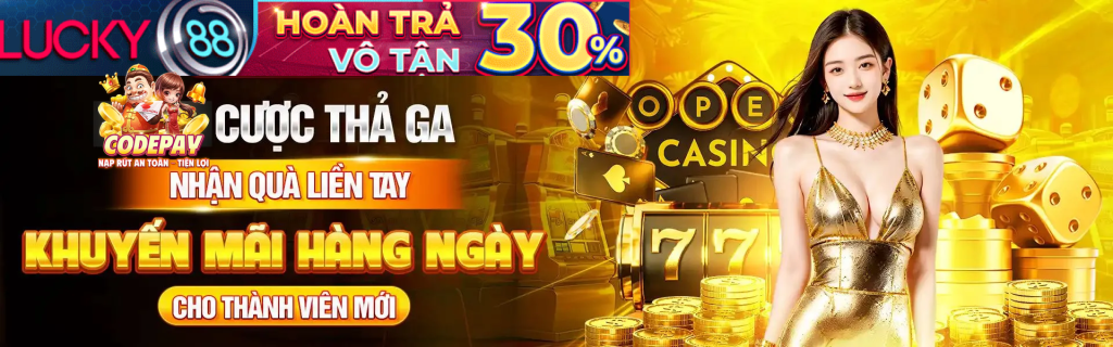 Biểu ngữ sự kiện Lucky88 tại VZ99